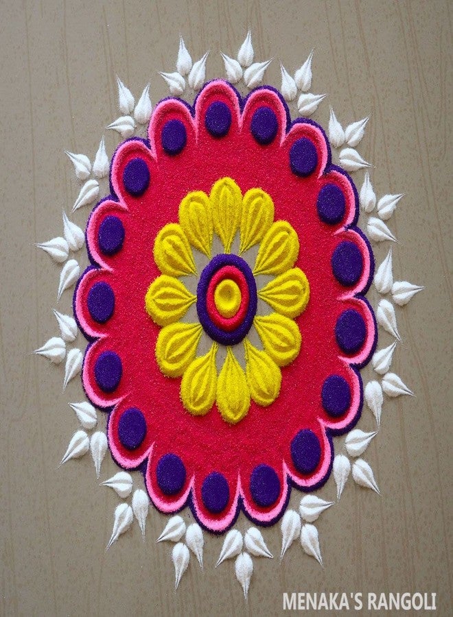 Rangoli Colors 500 Gram Each Craft and Terrarium Decorative Assorted Colored Sand Arts & Crafts, Sand Play DIY Drawing Sandbox Wedding Sand for Decorations and Crafty Collection Pack of 6 - Image 5